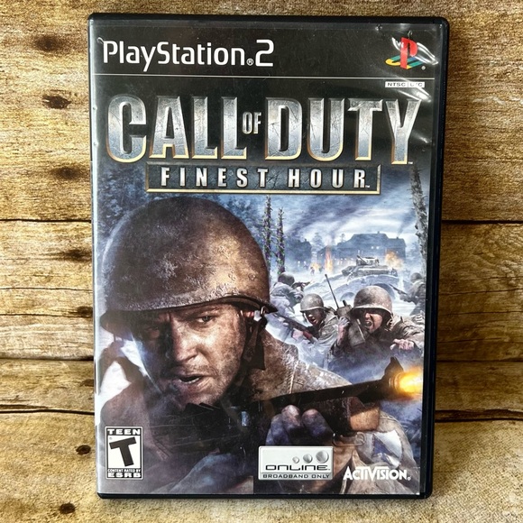 Sony Other - Call of Duty Finest Hour PS2 Case‎ with BLACK Game Disc Sony PlayStation 2